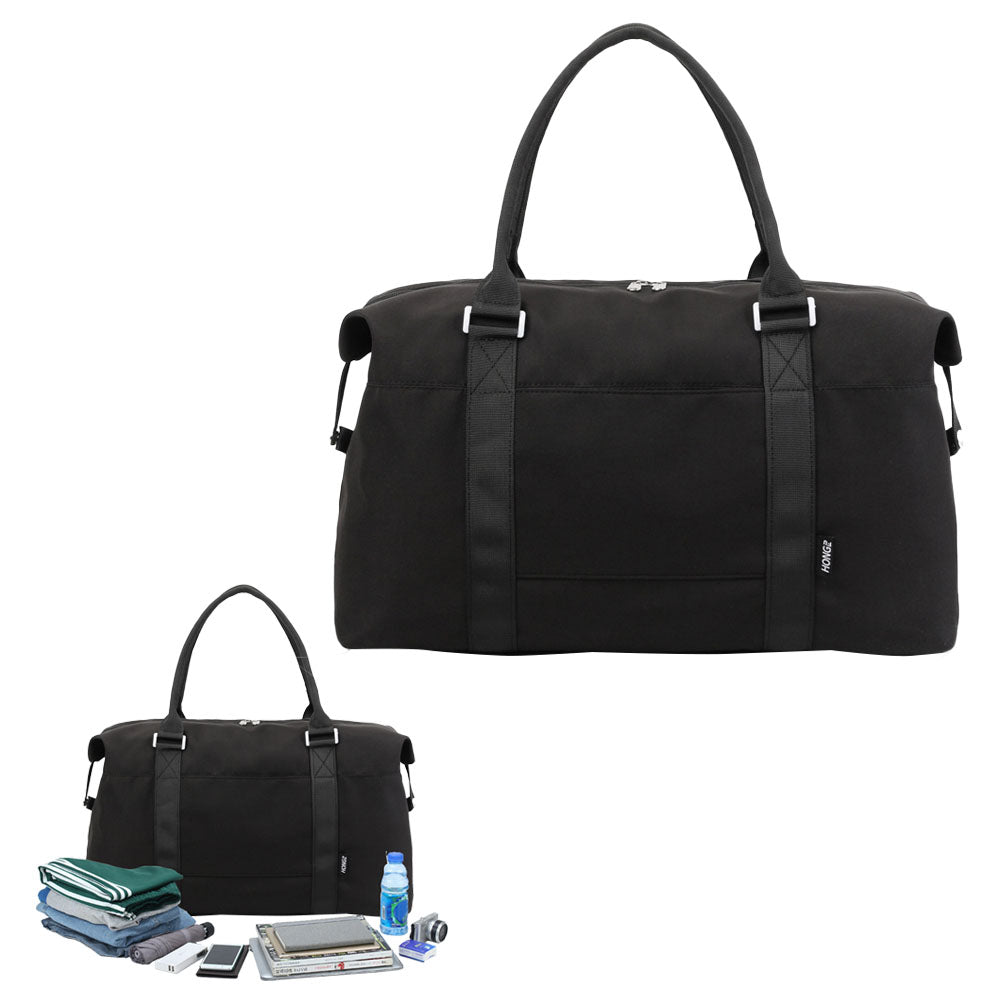 Travel Duffle Bag Carry On Cabin Bag Luggage Bag with Trolley Sleeve Black