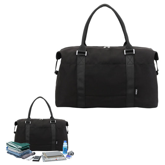 Travel Duffle Bag Carry On Cabin Bag Luggage Bag with Trolley Sleeve Black