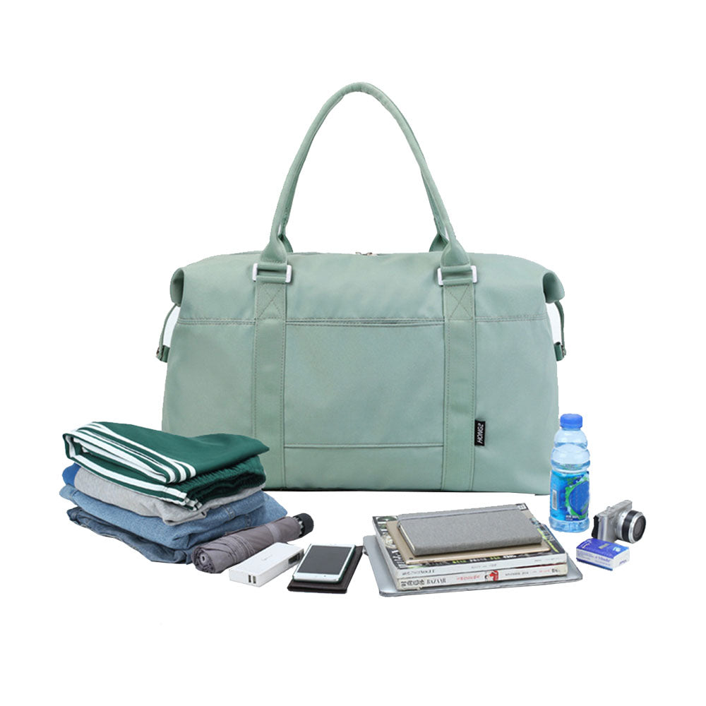 Travel Duffle Bag Carry On Cabin Bag Luggage Bag with Trolley Sleeve Green