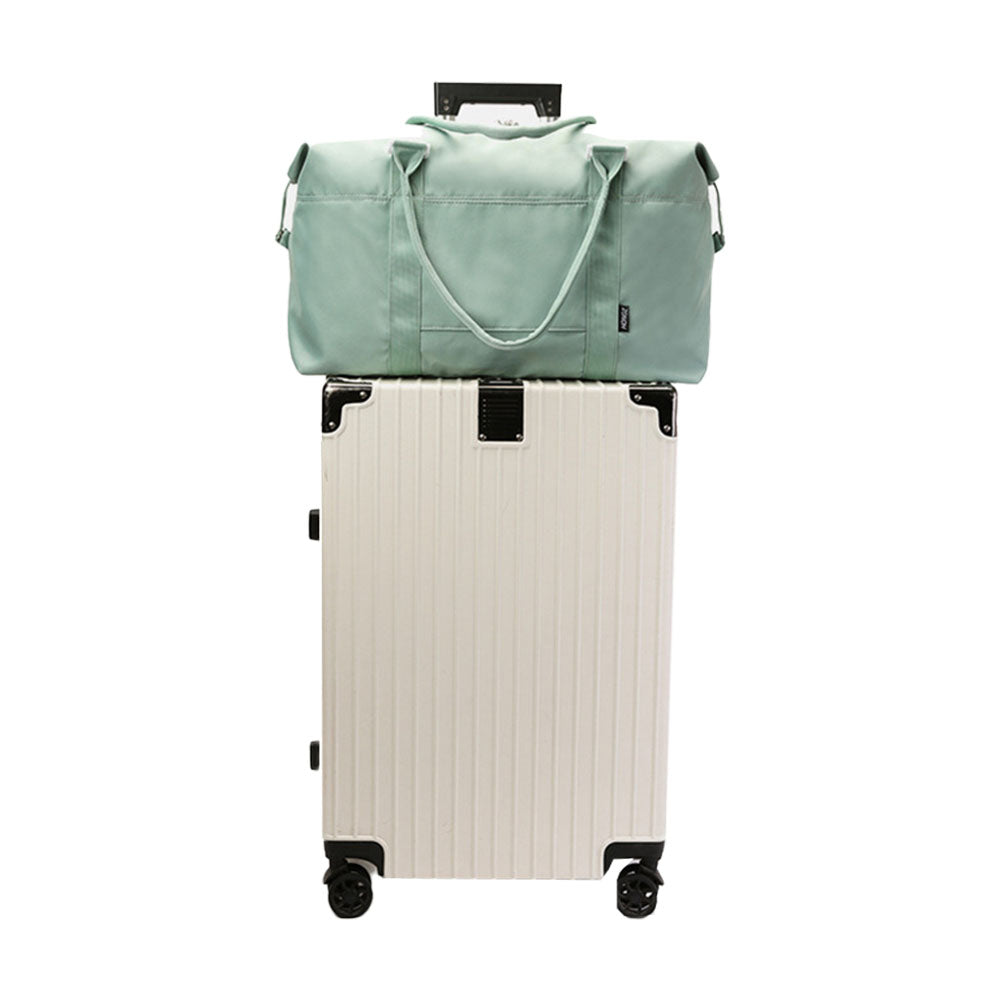 Travel Duffle Bag Carry On Cabin Bag Luggage Bag with Trolley Sleeve Green