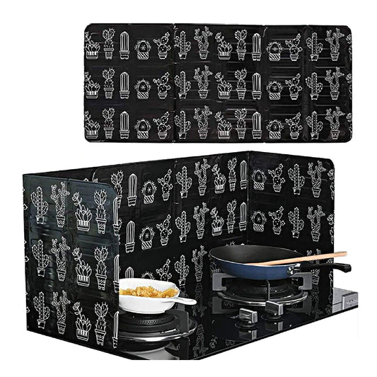 Oil Splatter Guard Anti-Splatter Shield Screen Cover Black