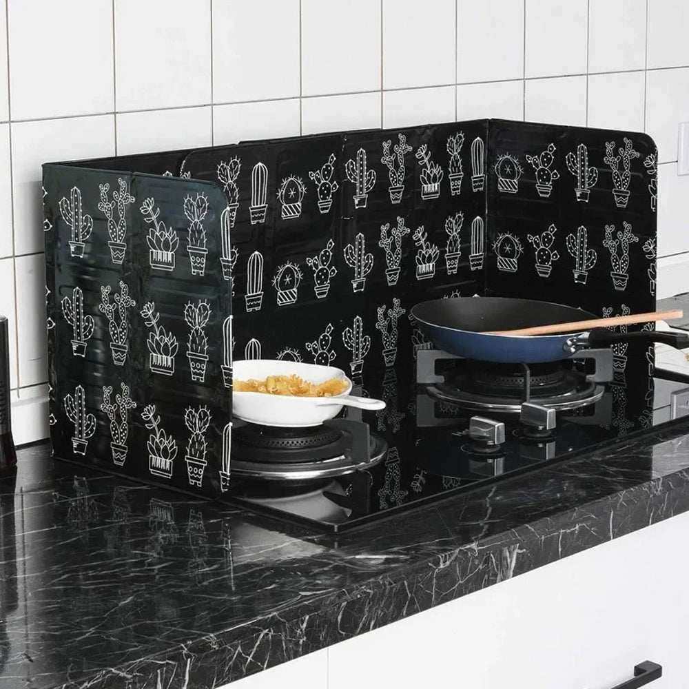 2Pcs Oil Splatter Guard Anti-Splatter Shield Screen Cover Black