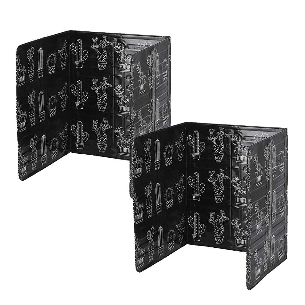 2Pcs Oil Splatter Guard Anti-Splatter Shield Screen Cover Black