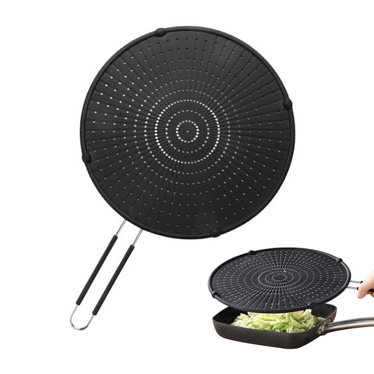 32cm Silicone Splatter Screen Guard Oil Grease Pan Lid for Frying Pan