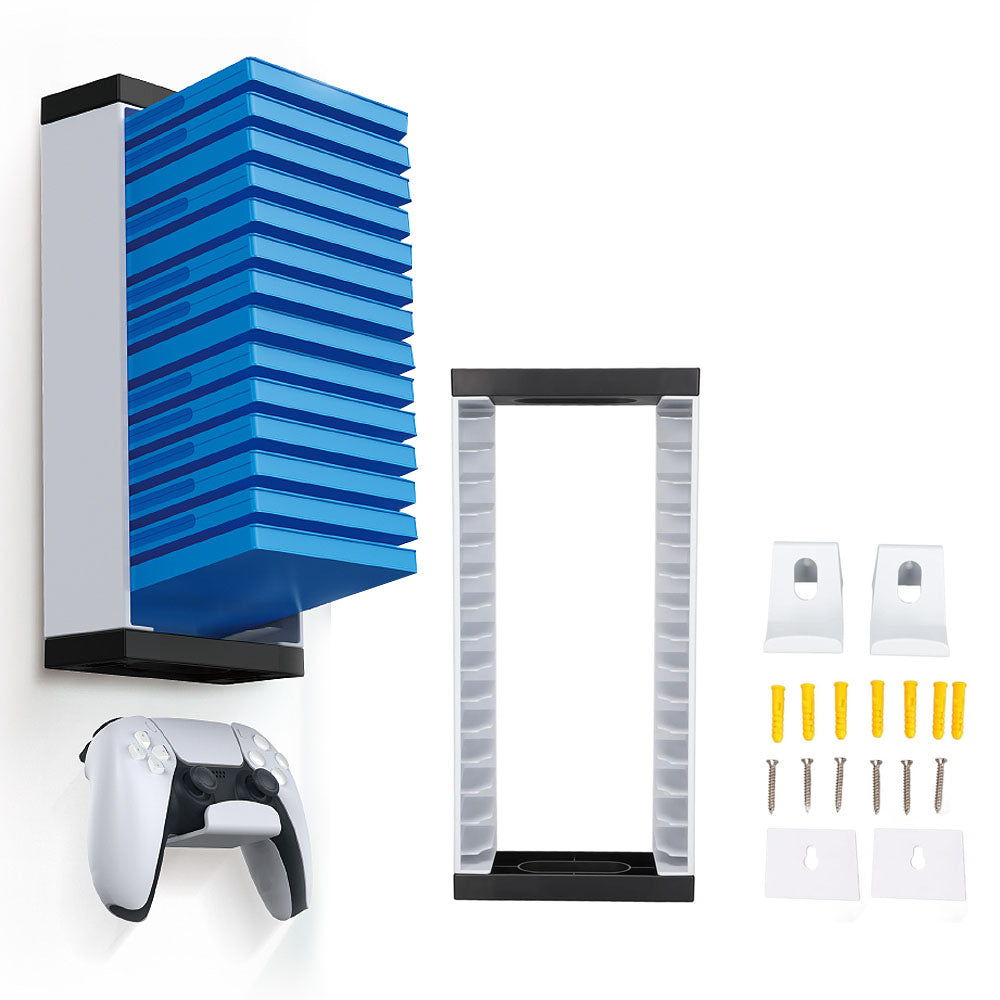 Game Case Storage Shelf Controller Wall Mount Holders for PS4 PS5 Xbox Switch