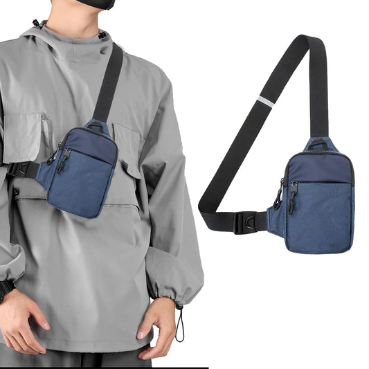 Travel Sling Bag Crossbody Bag Water-resistant Chest Bag for Men Blue