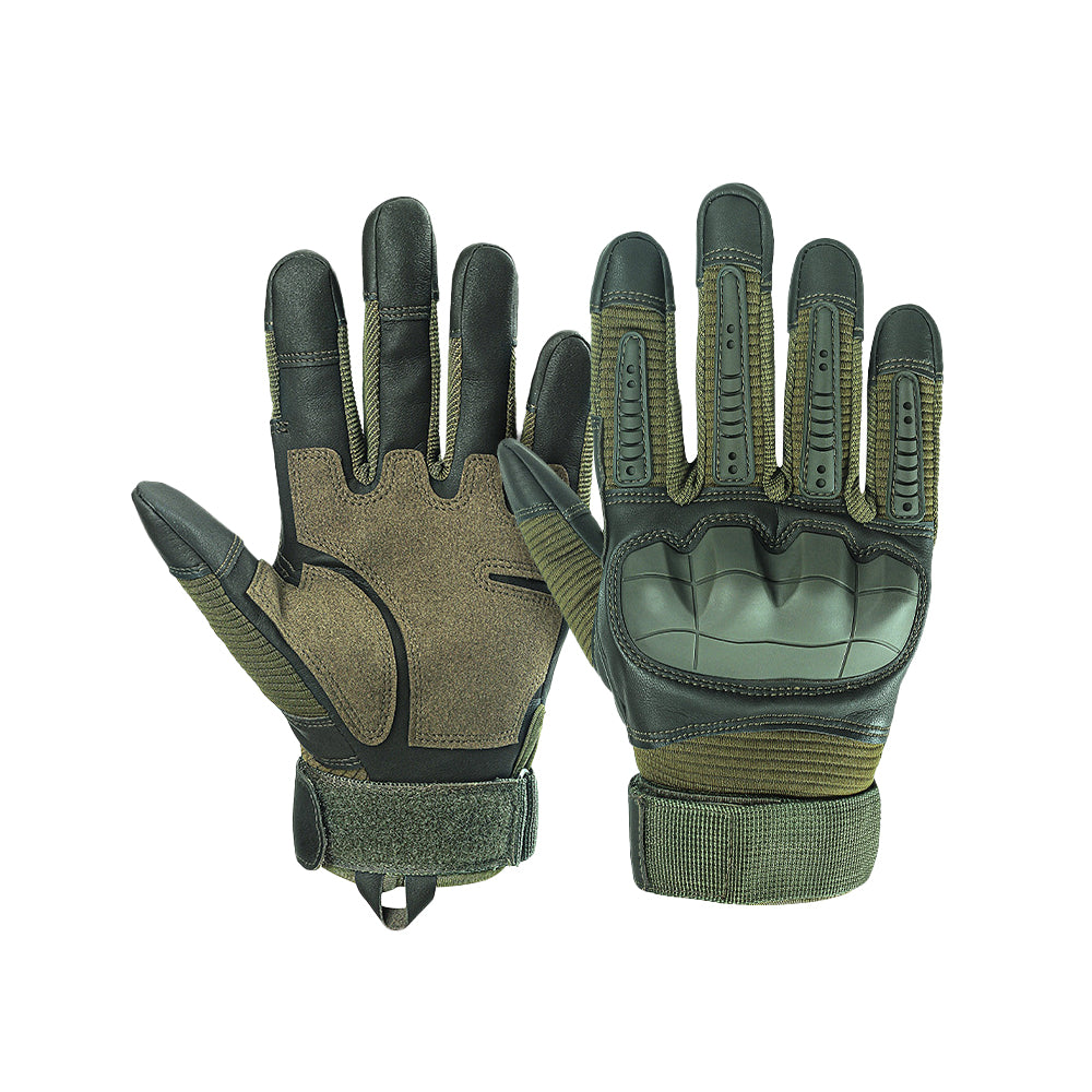 Motorcycle Gloves Touch Screen Hard Knuckle Tactical Gloves Green