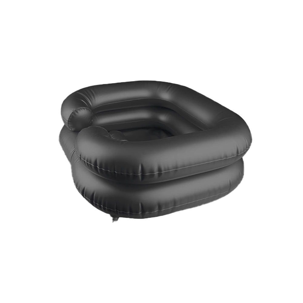 Portable Inflatable Shampoo Basin Bowl Sink for Haircut Dye Hair Wash Black