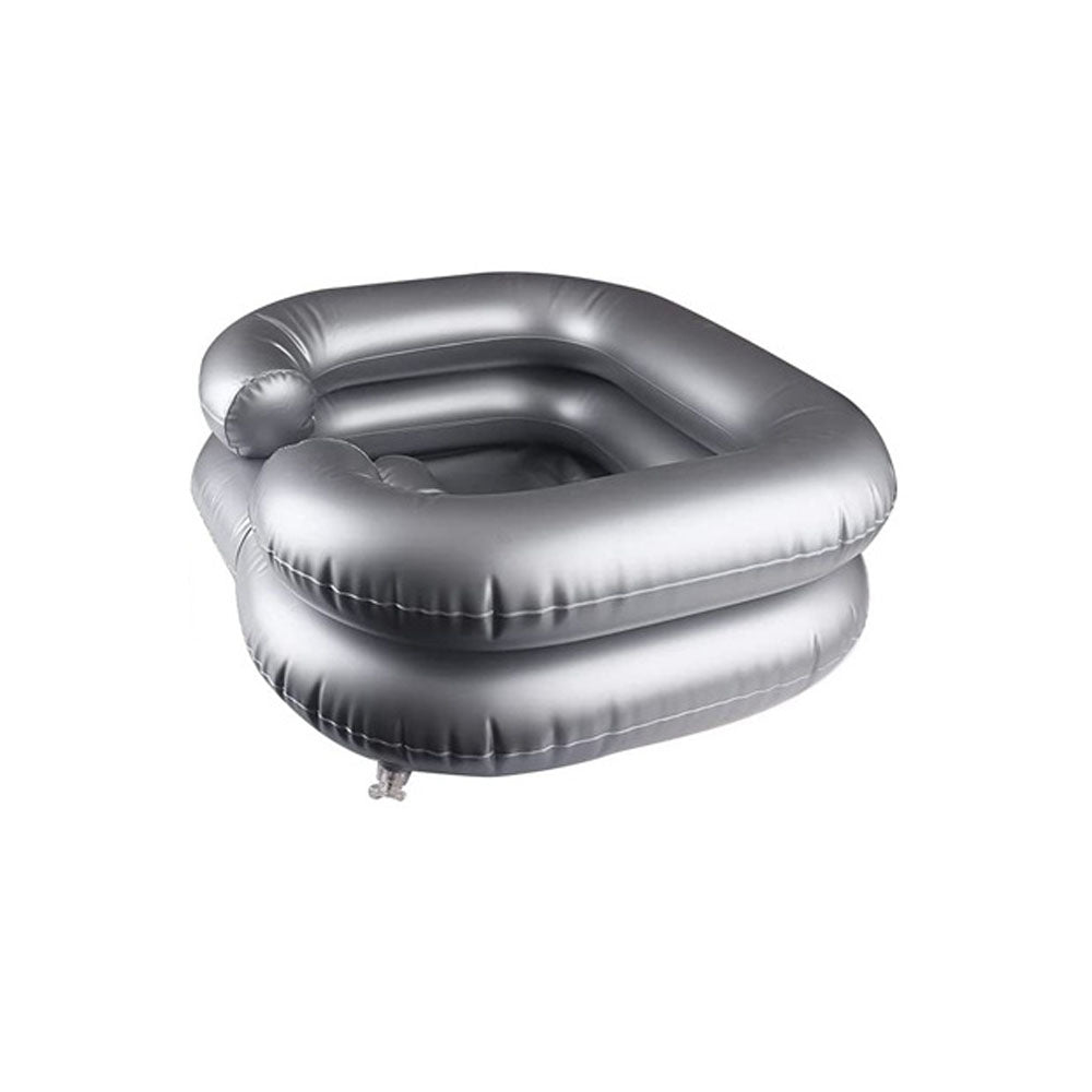 Portable Inflatable Shampoo Basin Bowl Sink for Haircut Dye Hair Wash Grey