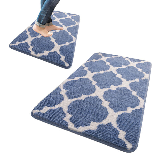 50x80cm Non-Slip Kitchen Mat Absorbent Resist Dirt Kitchen Floor Mat Blue