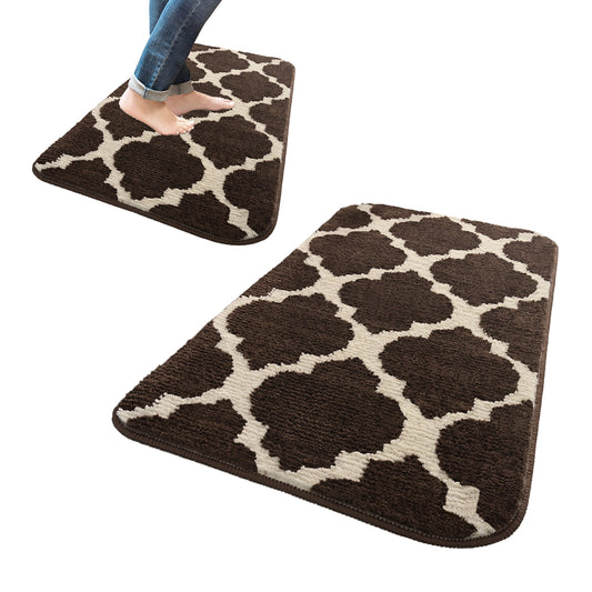 50x80cm Non-Slip Kitchen Mat Absorbent Resist Dirt Kitchen Floor Mat Coffee