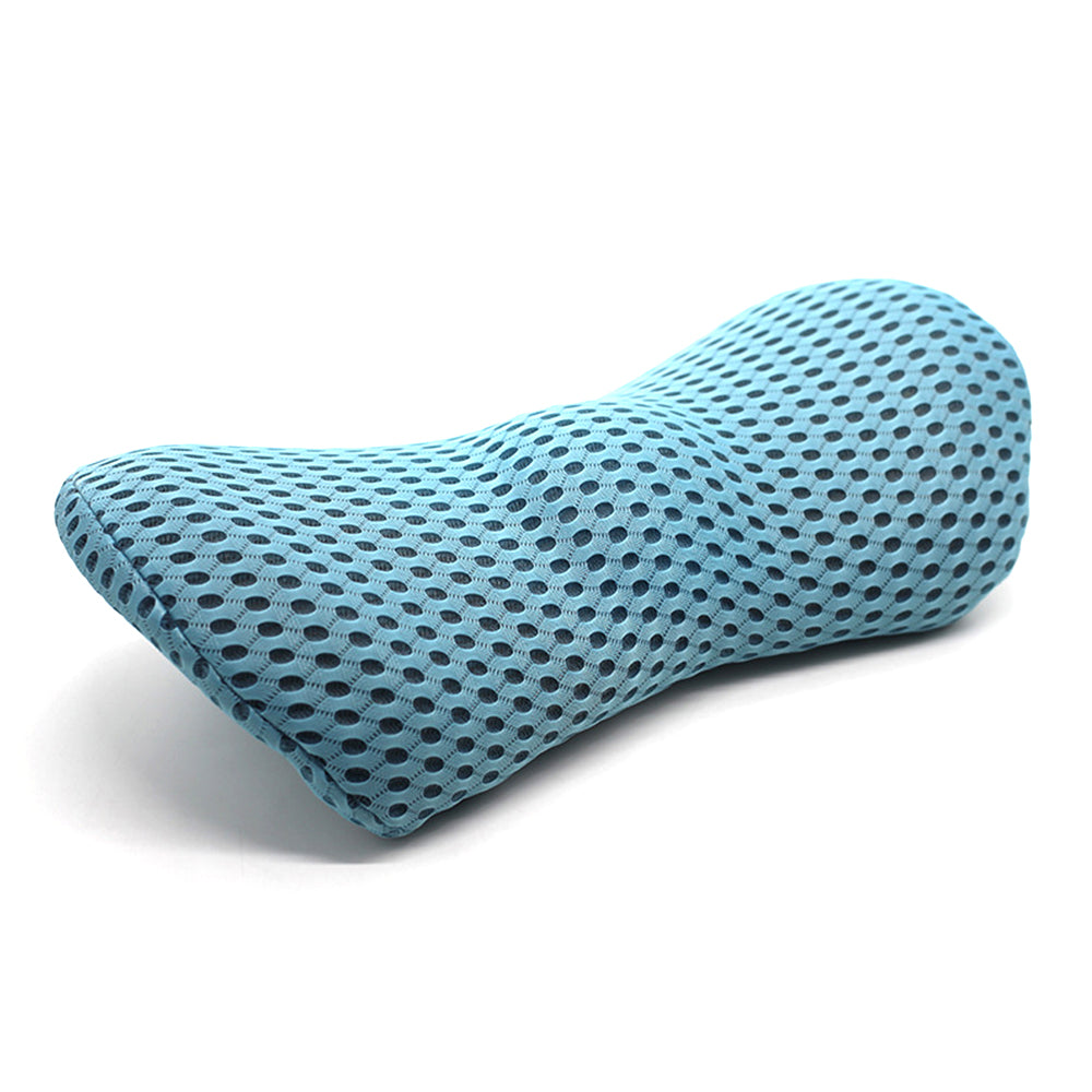 Memory Foam Lumbar Support Pillow Back Support Pillow for Low Back Blue