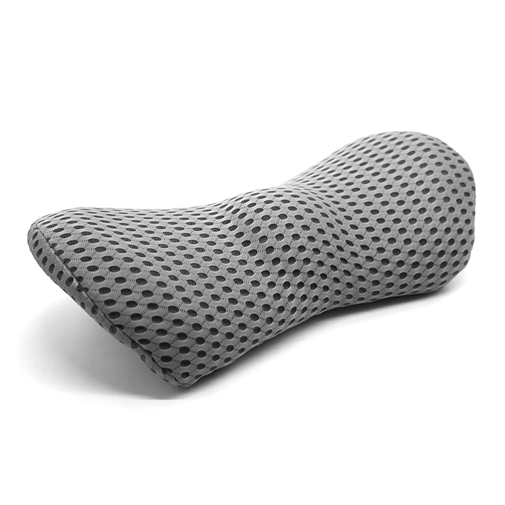 Memory Foam Lumbar Support Pillow Back Support Pillow for Low Back Grey