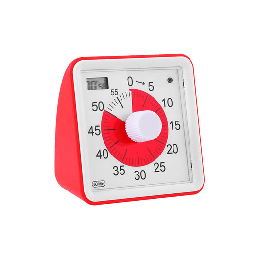 60-Minute Visual Timer Countdown Clock Time Management Tool Red