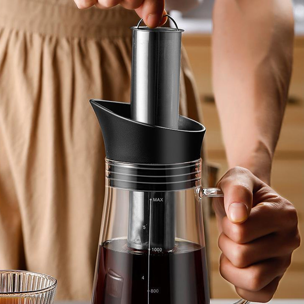 1500ml Cold Brew Coffee Maker Durable Glass and Airtight Lid Coffee Pot
