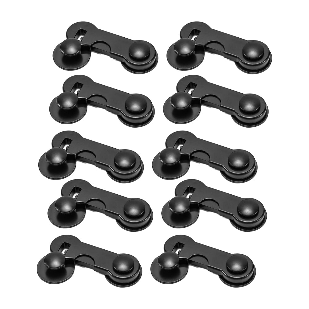 10Pcs Cabinet Locks Childproof Latches with Adhesive for Child Safety Black