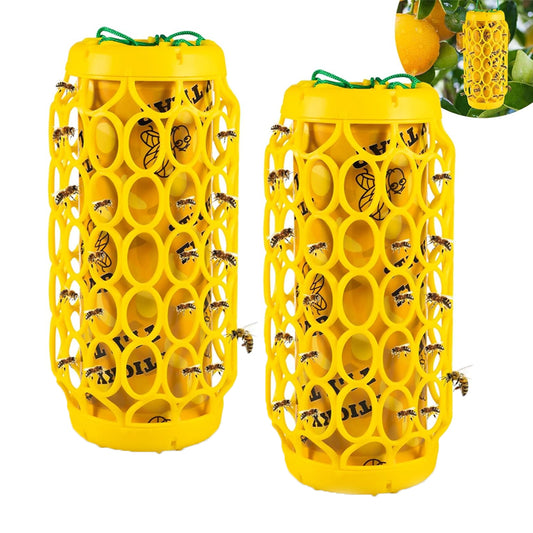 2Pcs Wasp Trap Outdoor Hanging Insect Catcher for Wasps and Carpenter Bees