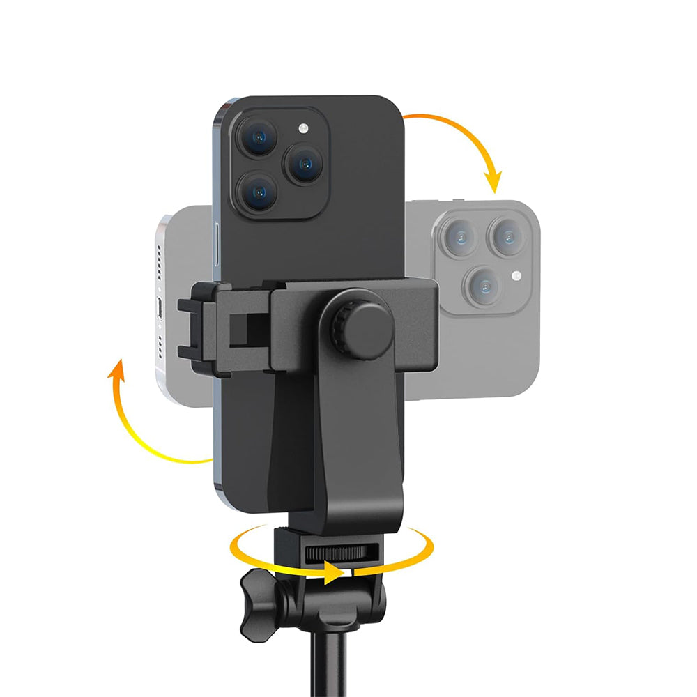 Extendable Rotating Selfie Tripod Stand with Phone Clamp for Mobile Phone Camera
