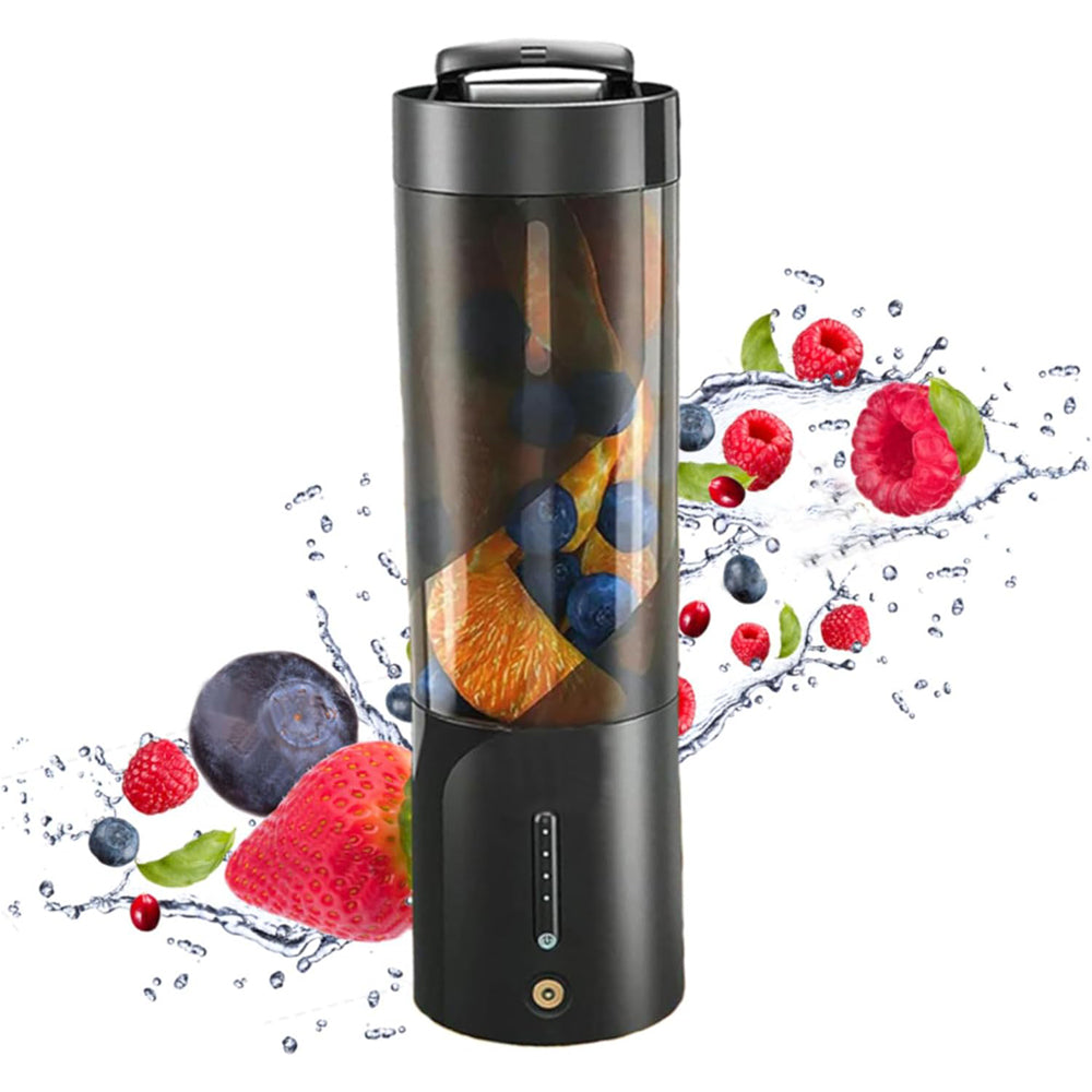 Portable Blender for Shakes and Smoothies with 6 Blades and Cleaning Brush Black