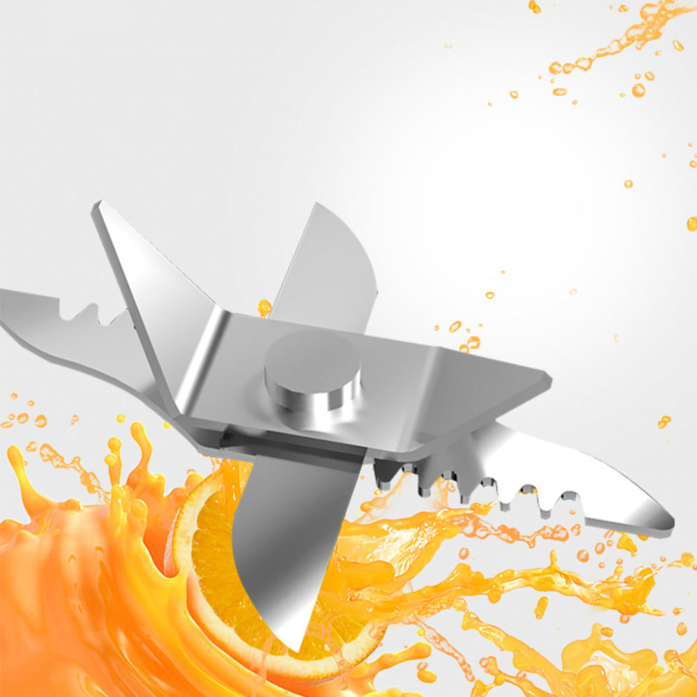 Portable Blender for Shakes and Smoothies with 6 Blades and Cleaning Brush White