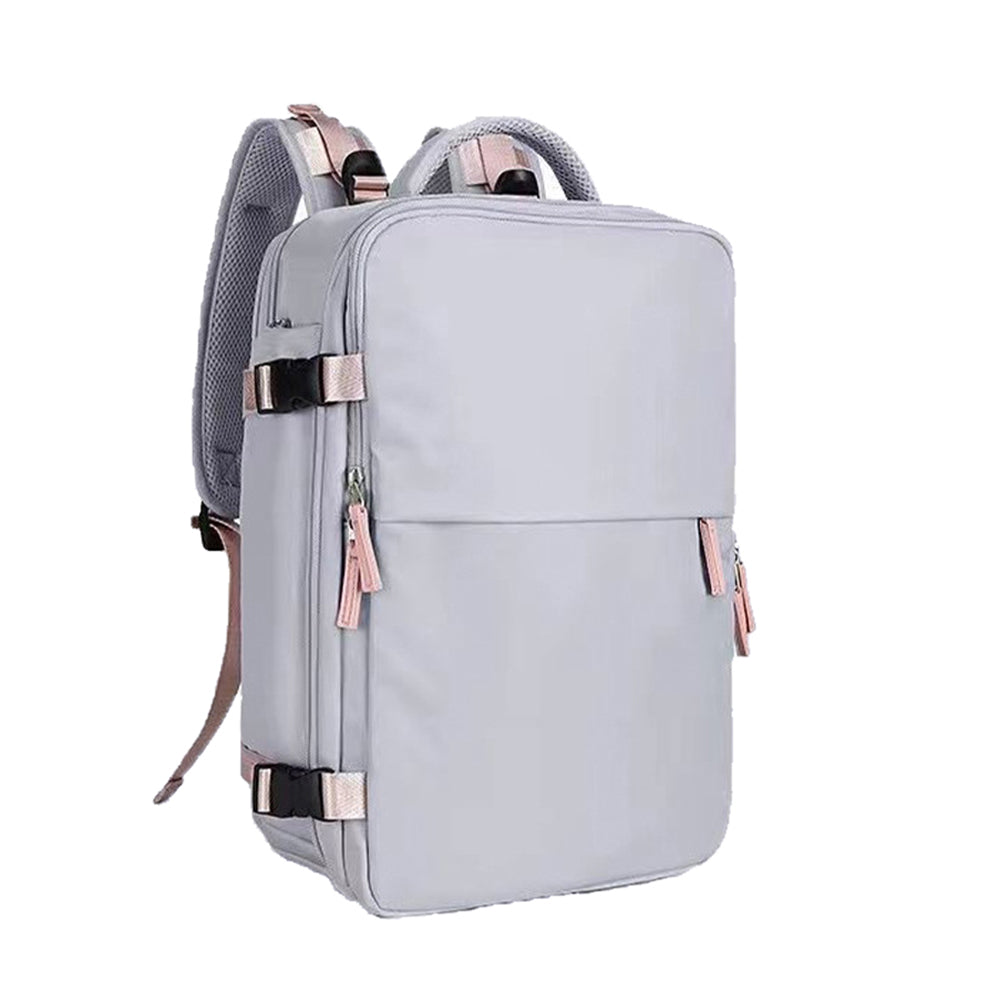 Travel Backpack Water-Resistant Carry On Backpack with Shoe Compartment Grey
