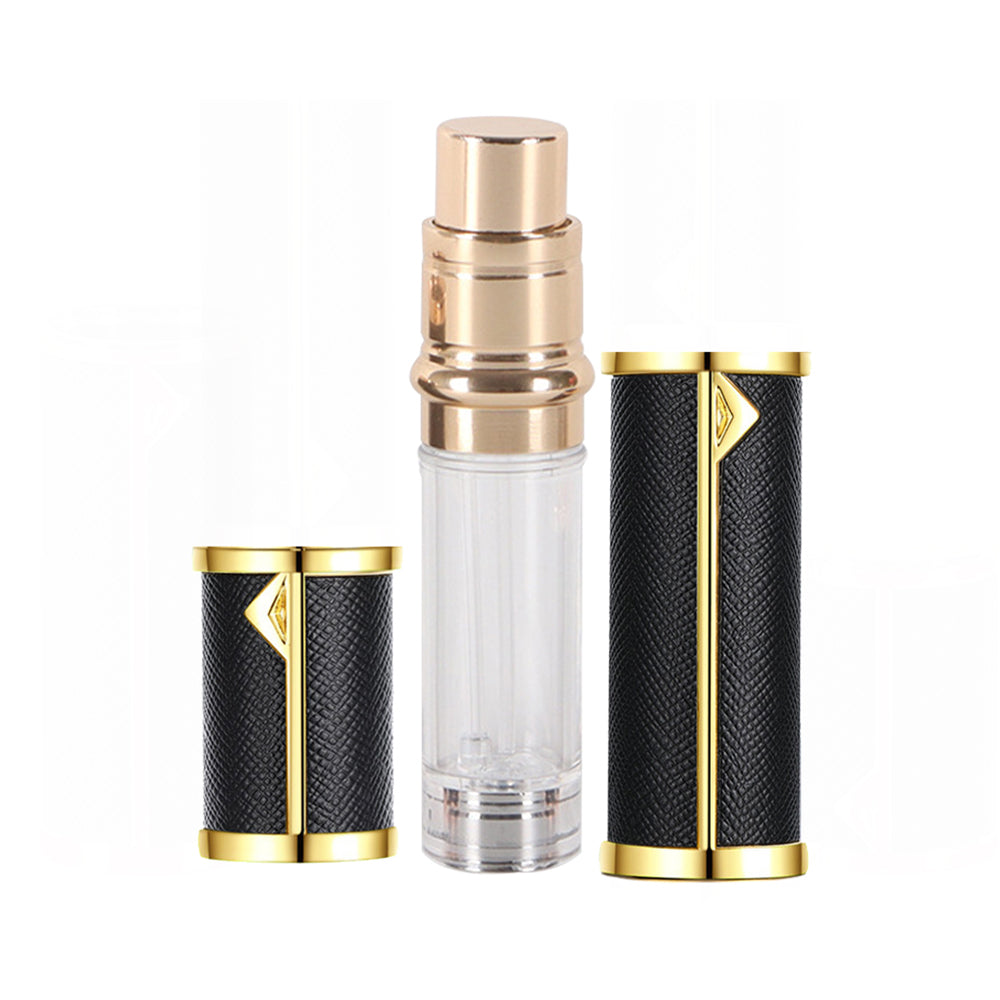 5ml PU Leather Refillable Travel Perfume Spray Bottle Perfume Container Black