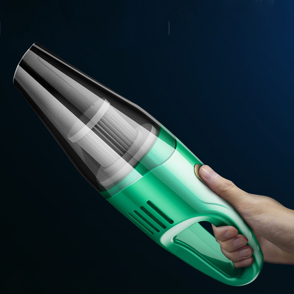 Portable Car Wireless Vacuum Cleaner Handheld Vacuum for Car Home Green