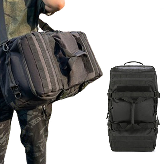 75L Military Tactical Backpack 3-in-1 Backpack Duffle Bag Messenger Pack Black
