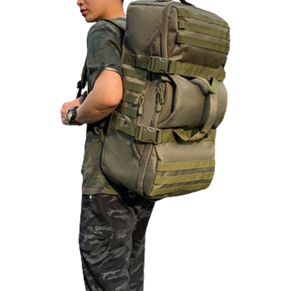 75L Military Tactical Backpack 3-in-1 Backpack Duffle Bag Messenger Pack Green