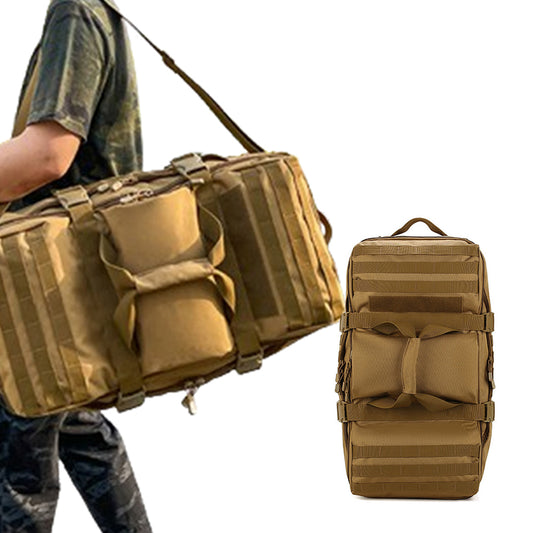 75L Military Tactical Backpack 3-in-1 Backpack Duffle Bag Messenger Pack Khaki