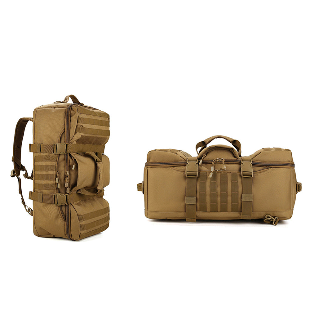 75L Military Tactical Backpack 3-in-1 Backpack Duffle Bag Messenger Pack Khaki
