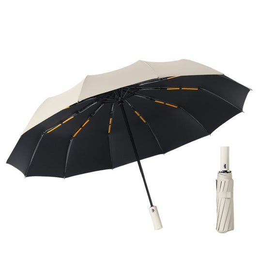 Automatic Folding Umbrella UV Protection Sun Umbrella Beige