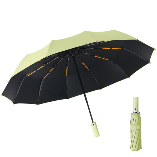 Automatic Folding Umbrella UV Protection Sun Umbrella Green