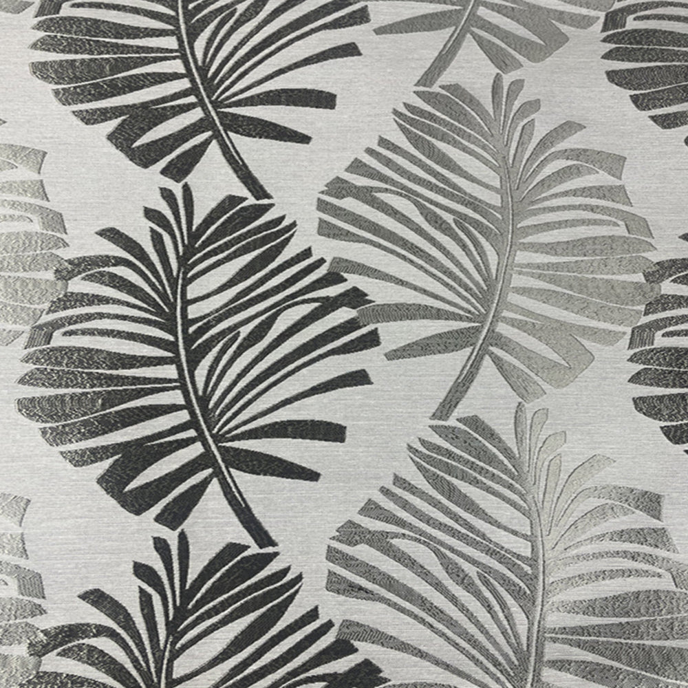 2Pcs 45x45cm Palm Leaf Floral Single-Sided Print Pillow Cover for Sofa Grey