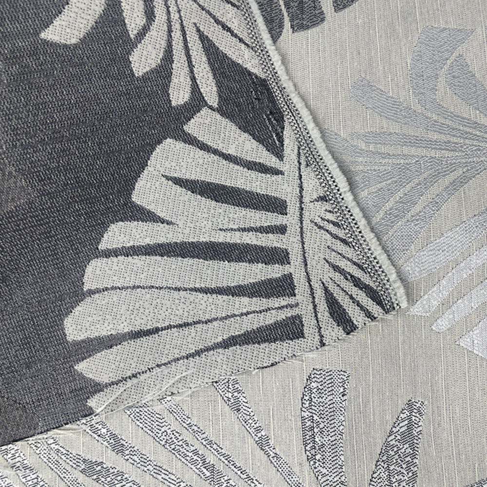 2Pcs 45x45cm Palm Leaf Floral Single-Sided Print Pillow Cover for Sofa Grey