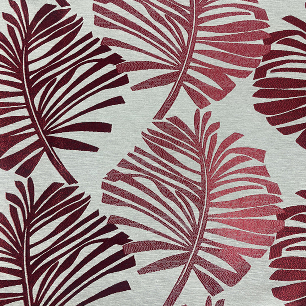45x45cm Palm Leaf Floral Single-Sided Print Pillow Cover for Sofa Red