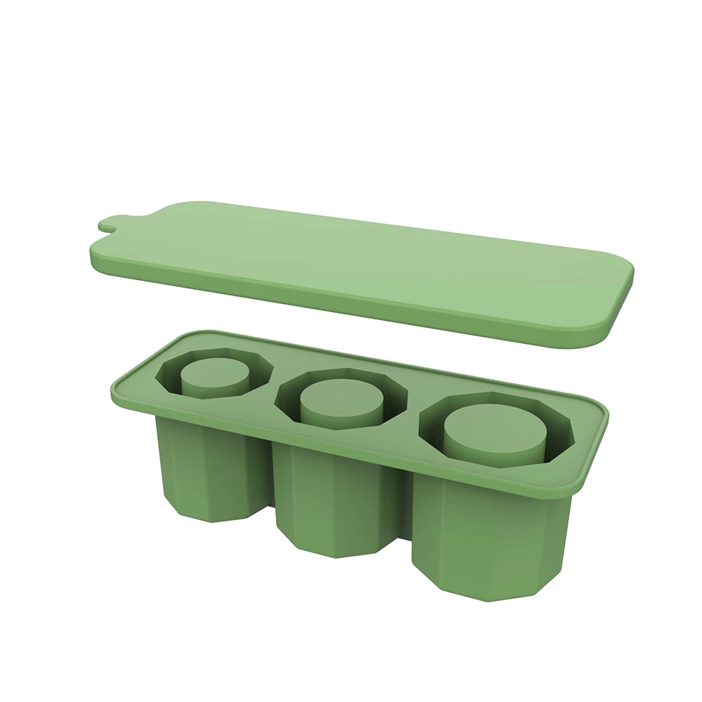 Silicone Ice Mold Maker with Lid for Stanley 30-40 Oz Tumbler Cup Green