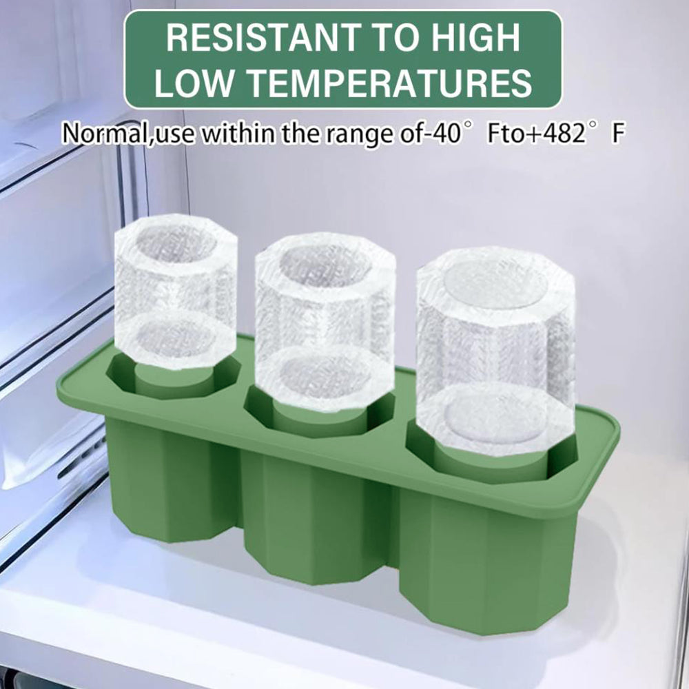 Silicone Ice Mold Maker with Lid for Stanley 30-40 Oz Tumbler Cup Green