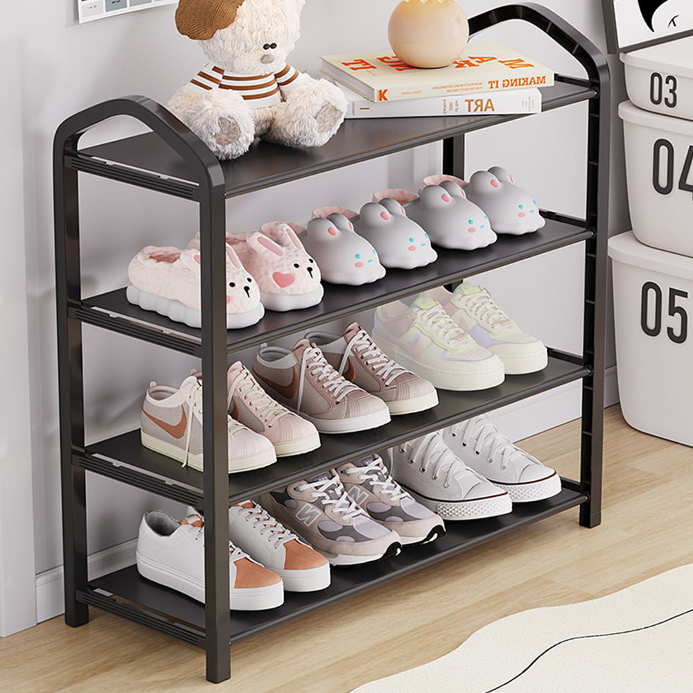 4-Tier Non Woven Fabric Shoe Shelf Rack Space Saving Stand Storage Organizer