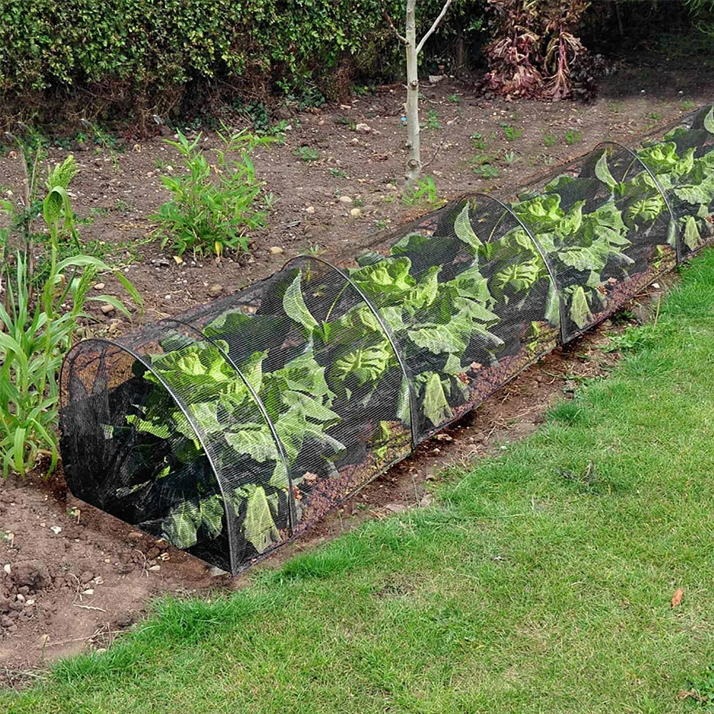 Black Grow Tunnel Net Mesh Plant Cover for Protection Against Birds