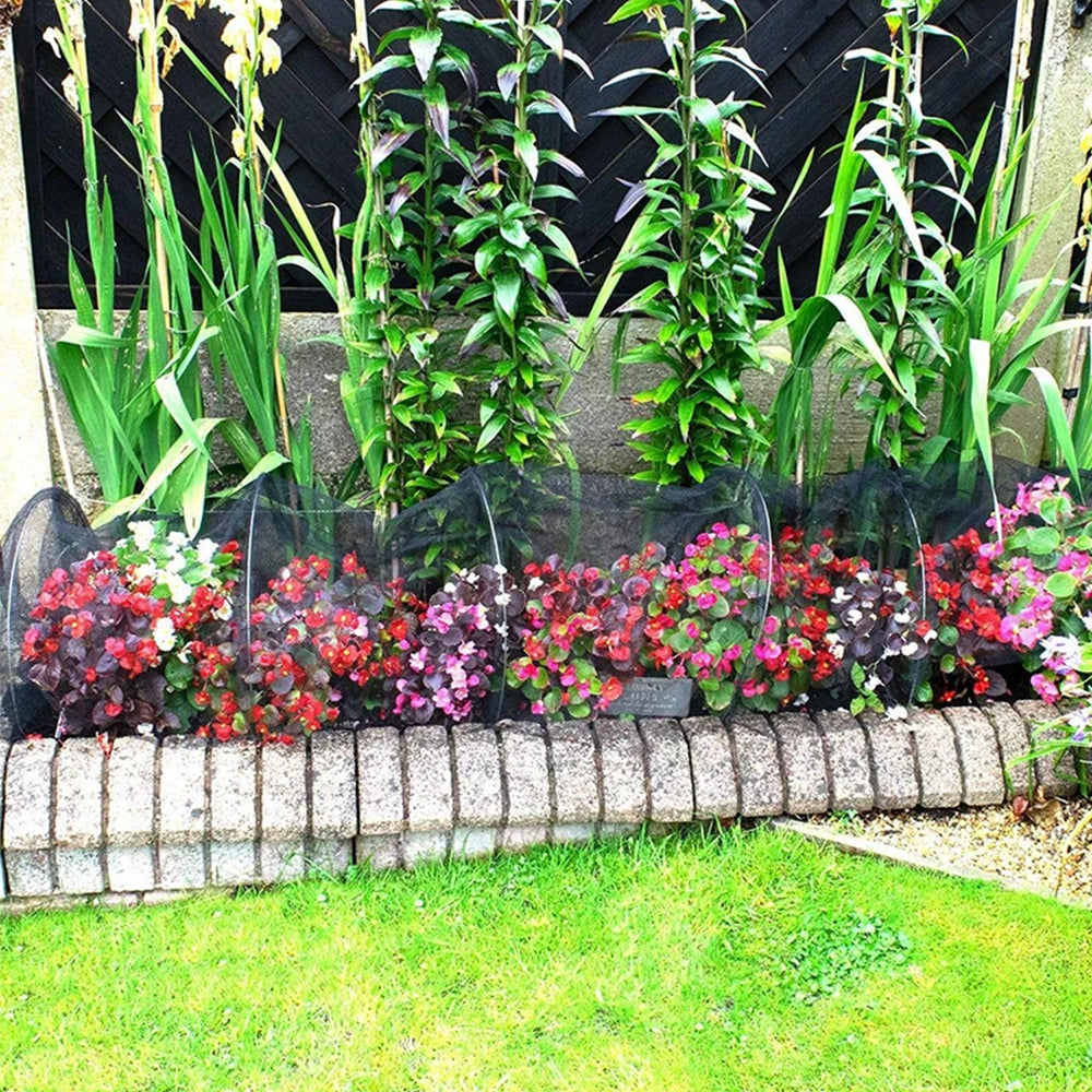 Black Grow Tunnel Net Mesh Plant Cover for Protection Against Birds