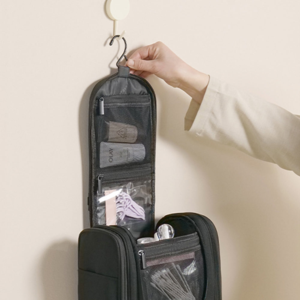 Travel Makeup Toiletry Bag Cosmetic Organizer with Expandable Compartments