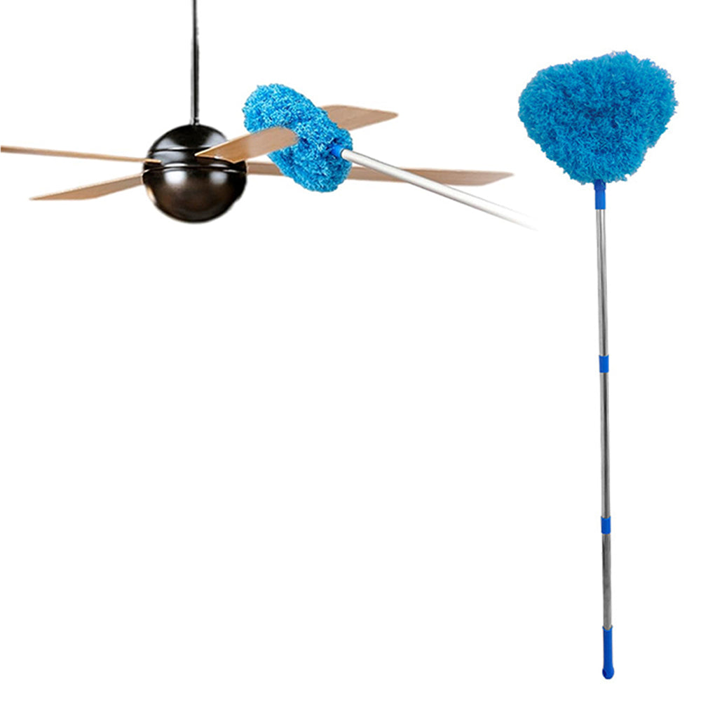 Ceiling Fan Cleaner Duster Flexible Detachable Handle Dust Cleaner Blue