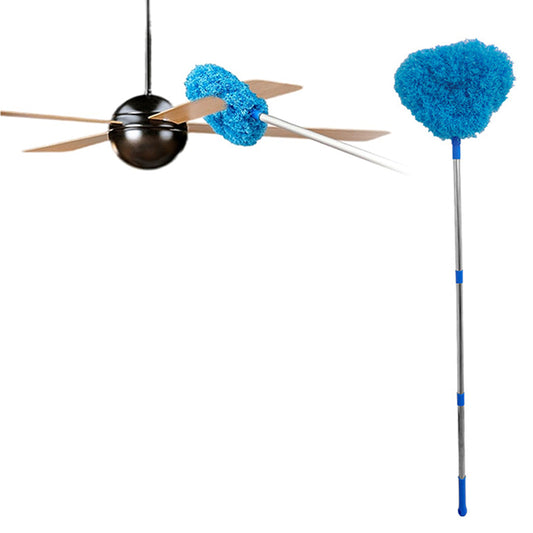 Ceiling Fan Cleaner Duster Flexible Detachable Handle Dust Cleaner Blue