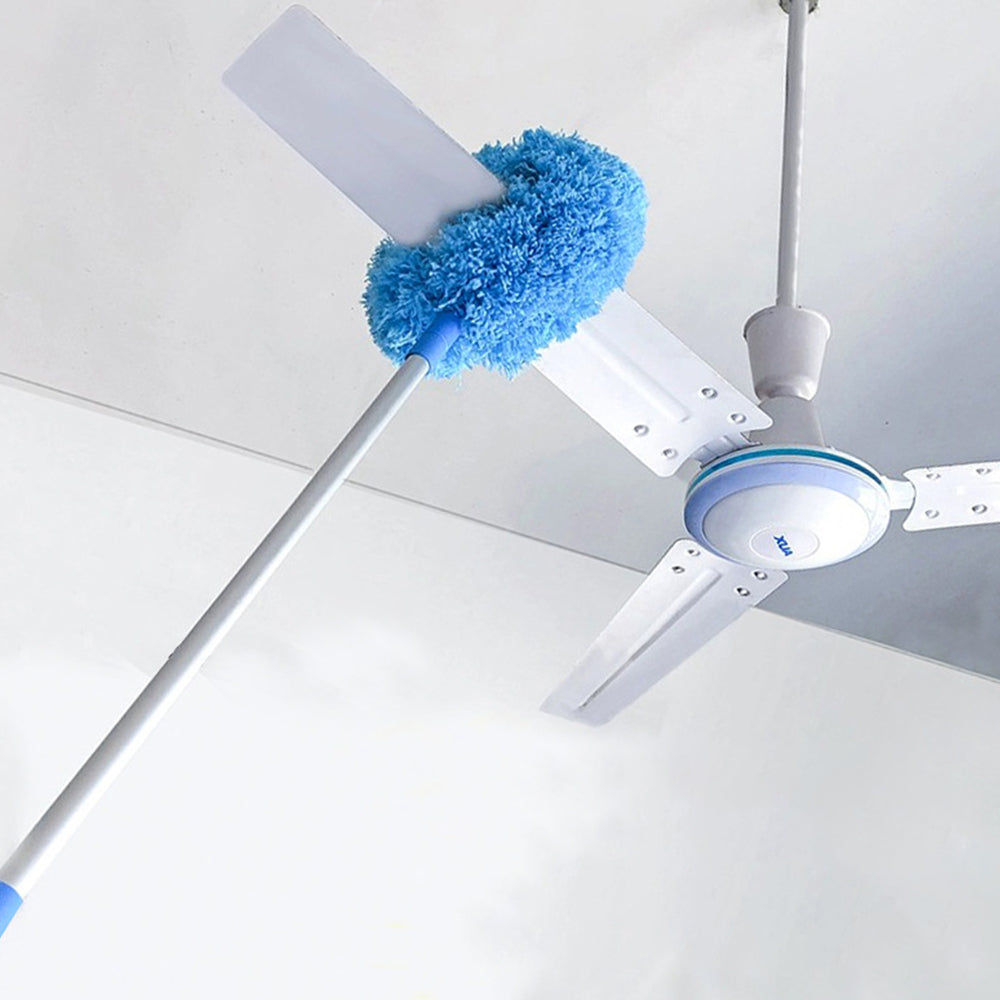 Ceiling Fan Cleaner Duster Flexible Detachable Handle Dust Cleaner Blue