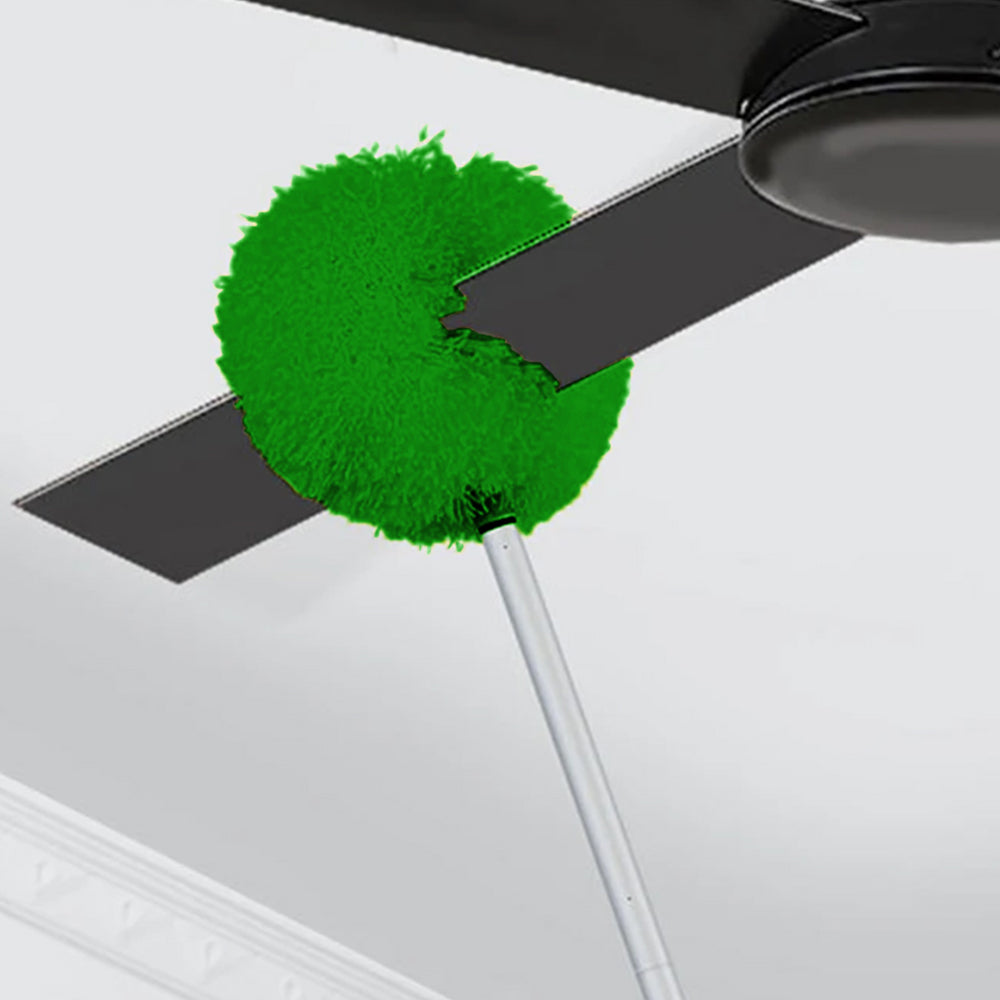 Ceiling Fan Cleaner Duster Flexible Detachable Handle Dust Cleaner Green