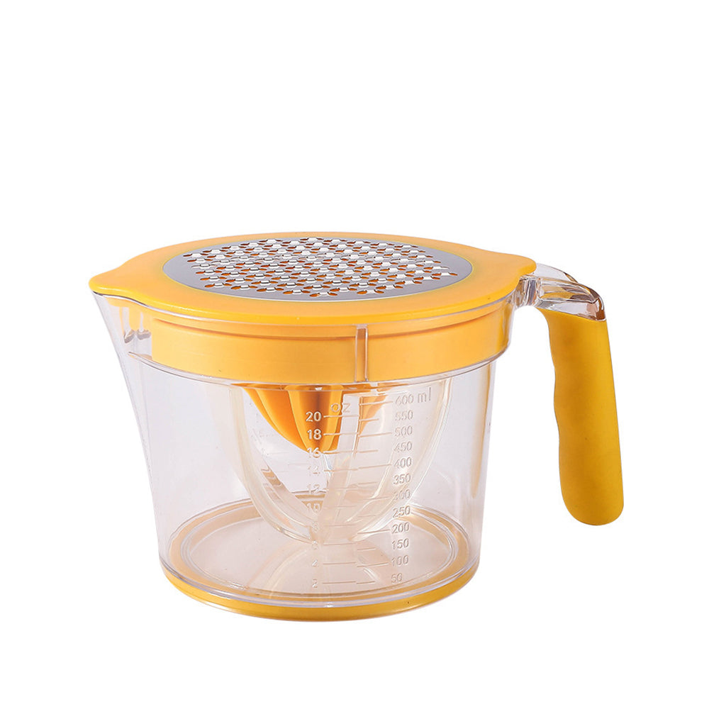 4-in-1 Citrus Squeezer Grater Multifunctional Hand Juicer Measuring Cup