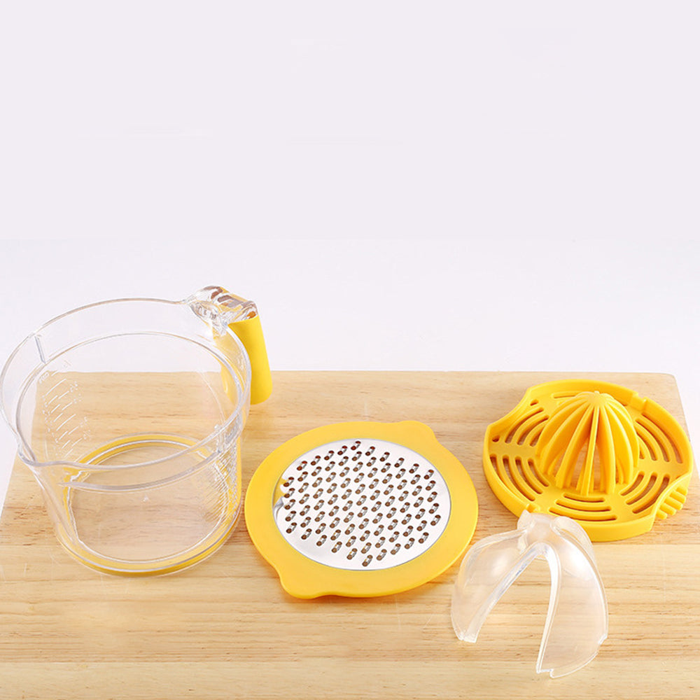 4-in-1 Citrus Squeezer Grater Multifunctional Hand Juicer Measuring Cup