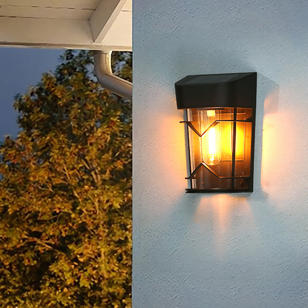 Solar Fence Light Water-resistant Outdoor Wall Lamp for Garden Patio Decor