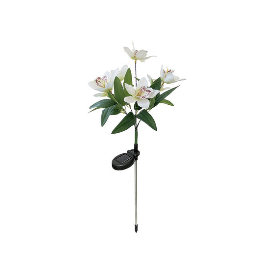 7 Head Solar Orchid Lamp Garden Water-resistant Flower Light Lamp White